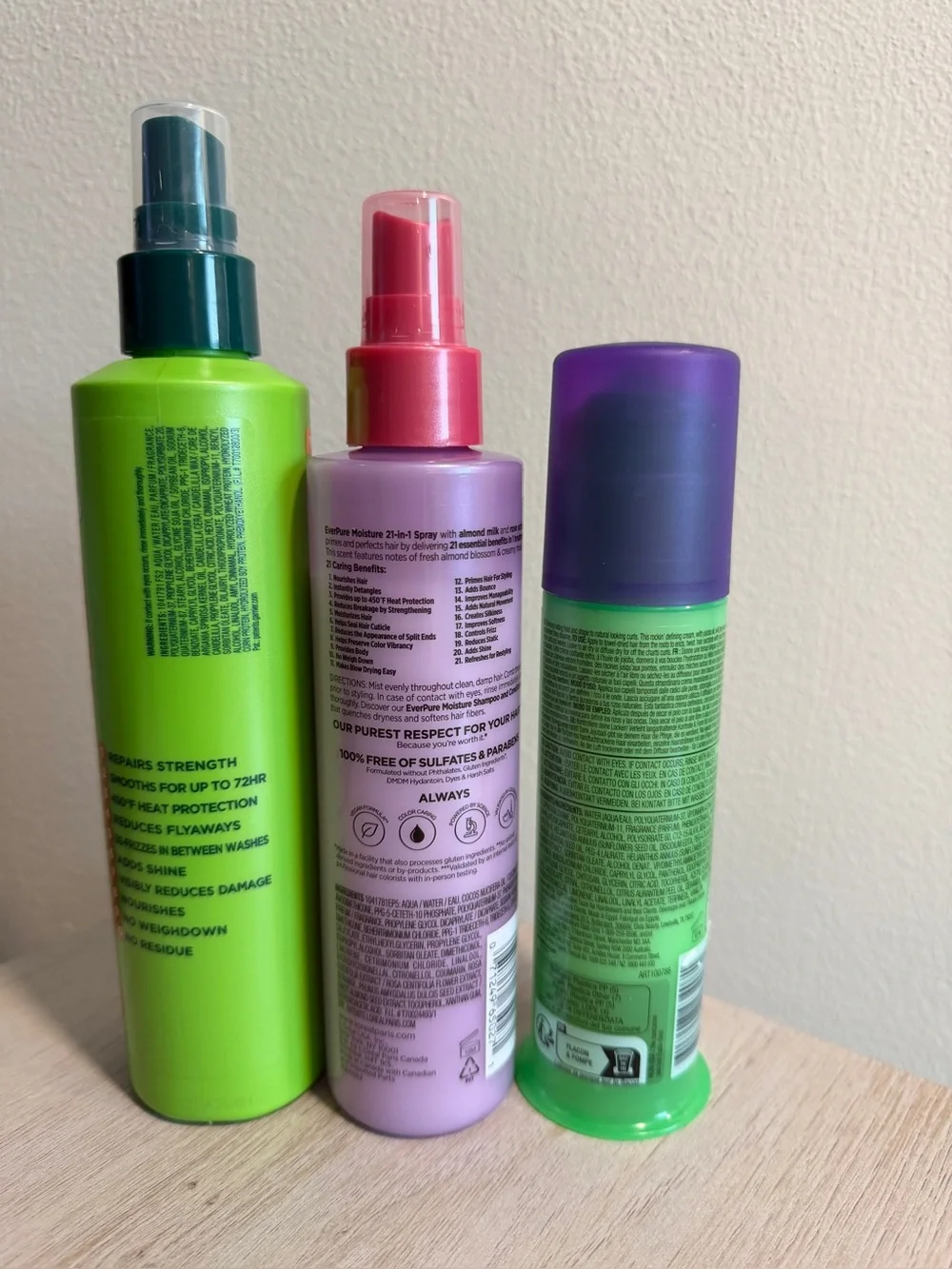Bundle of curl/wavy hair products